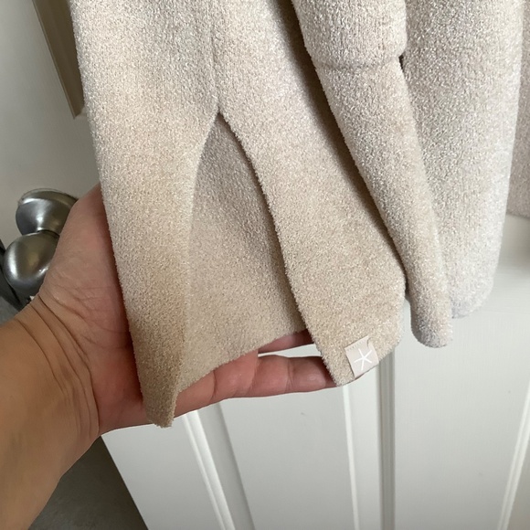 Barefoot Dreams Cozy Chic Ultra Lite Wide Collar Jacket Sand Dollar SZ XL - Picture 8 of 16